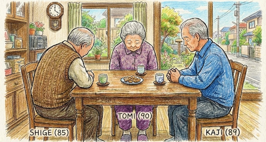 シゲさん（85）・トミさん（90）・カジさん（89）