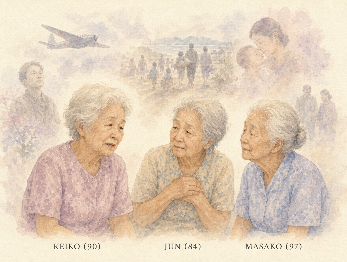 けいこさん（90）・じゅんさん（84）・まさこさん（97）