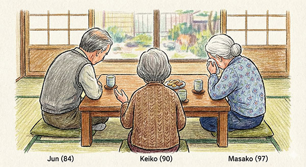 けいこさん（90）・じゅんさん（84）・まさこさん（97）